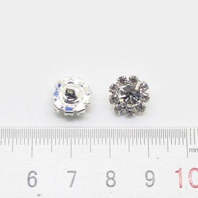 Wholesale 100 pieces of 12mm mini rhinestone sewing button crystal card button for dyl artificial accessories can be sewn on clo