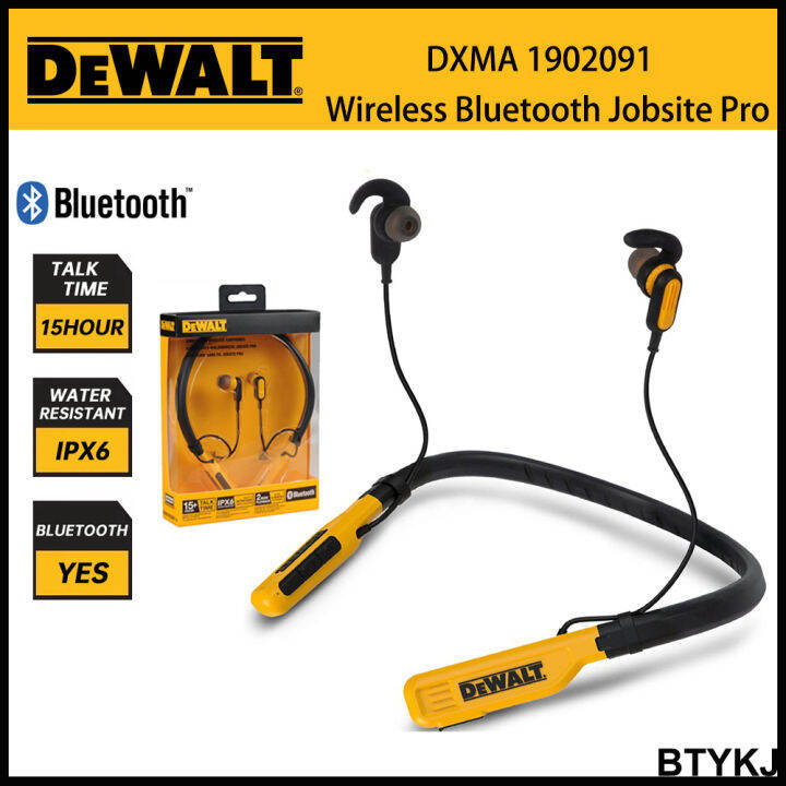 DEWALT DXMA1902091 Wireless Bluetooth Jobsite Pro Neckband Earphones