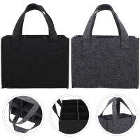 BESTOMZ 2 Pcs Wine Bag Bottle Carrier Travel Tote Packing Bags Divider Bottles Liquor Gift Felt