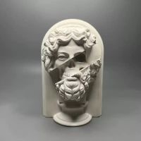 Nordic Statue Zeus Head Art Decoration Zeus Portrait Statue Retro Roman Mythology Plaster Sculpture Office Home Decoration