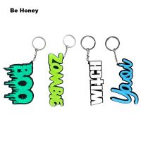 Customiza Design Letter Acrylic Keychain Personalized Name Words Car Cute Key Ring Fashion Jewelry custom Nameplate Accessories