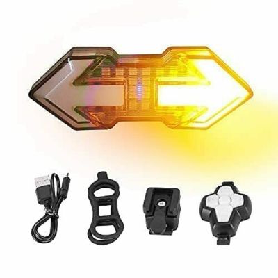 ♤♞ Bike Turn Signal Lights Wireless Remote Bicycle LED Taillight USB Rechargeable Mountain Bike Tail Light Rear Light Waterproof