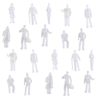 100Pcs HO Scale 1:100 White Model People Unpainted Train Figures