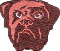 iron on patch Embroidery angry dog Bulldog 7.5x6.5 cm บูลด็อก หมา ตัวรีด เย็บติดผ้าประเทศไทย โลโก้ปัก มีกาวสำหรับรีด ตกแต่งเสื้อผ้า