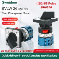 LW26-20 LW26-25 Electric 2/3 Position Rotary Cam Changeover Switch with Screws Silver Contact 20A 25A 1/2/3/4/5poles Cam Switch