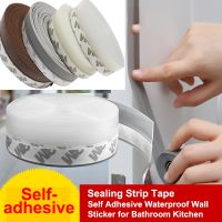 5Meter Self Adhesive Door Sealing Strip Tape Bathroom Shower Sink Bath Caulk Tape Adhesive Waterproof Wall Sticker for Kitchen