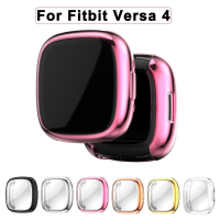 Tpu Watch Protective Case Cover For Fitbit Versa 4 Versa4 Smartwatch Shockproof Full Screen Plating Protector Shell