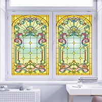 Window Sticker Stained Window Decal Glass Privacy Film Vinyl Glass Films For Home Kitcker Bathroom Office Church The Rose Window Window Sticker and Fi