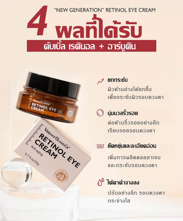 ครีมลดถุงใต้ตา-ครีมทาถุงใต้ตา-ครีมลบถุงใต้ตา-ครีมทาใต้ตาดำ-retinol-eye-cream-อายครีมเรตินอล-กระชับ-ยกกระชับ-อายครีมลดริ้วรอย-ลดบวมถุงใต้ตา-ขอบตาดำ-และอนุภาคไขมัน