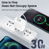 30W USB C Charger Wall Fast Charging PD Quick Charge 3.0เครื่องชาร์จศัพท์มือถือ Type C Adapter สำหรับ Xiaomi Samsung