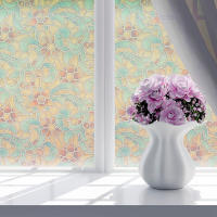 New 60*200CM 8 Style PVC Waterproof Adhesive Glass Sticker Bath Door Window Film Flower Self-adhesive Sticker Privacy Home Decor