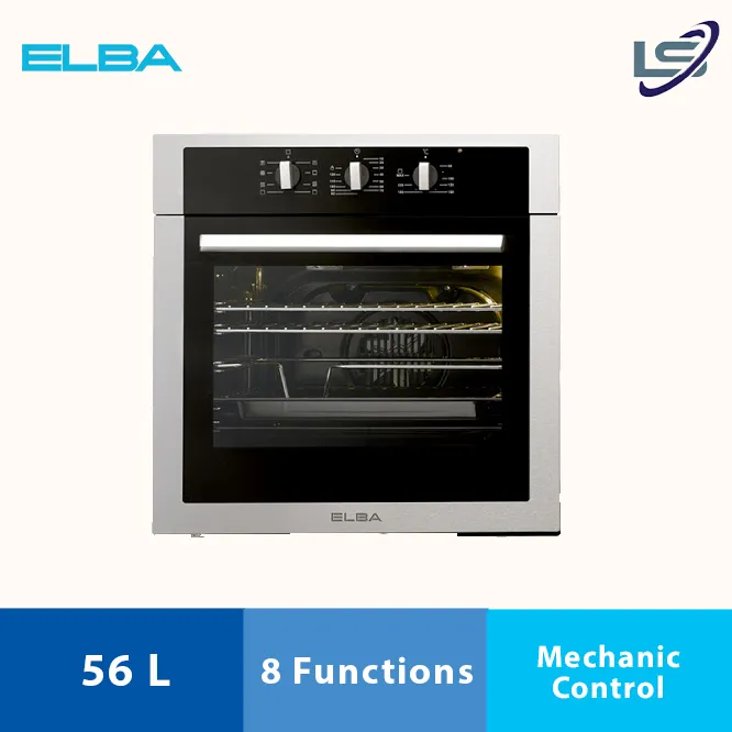 elba-56l-built-in-oven-6840ss-8-functions-mechanical-control-with