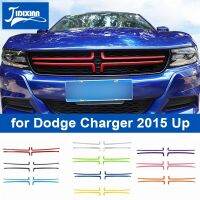 JIDIXIAN รถด้านหน้า Grills Grille ตกแต่งสติกเกอร์อุปกรณ์เสริมสำหรับ Dodge Charger 2015 2016 2017 2018 2019 2020 Up