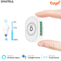 SMATRUL Tuya DIY Mini WiFi Smart Dimmer Switch Light Module EU 220v 110v Dimmable Lamp Reset Touch On Off For Alexa Google Home