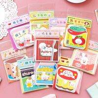 6pcs Cartoon Folding Note Paper Simulation Snack Packaging Lovely Message Note