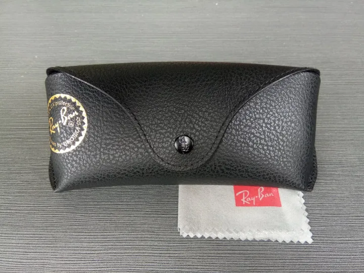 Reyban Pouch hardcase, Sunglasses case, leather case for sunglasses,  authentic case, case with button lock, handy