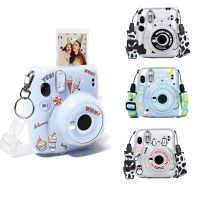 สำหรับ Fujifilm Instax Mini 11กล้องถ่ายภาพโปร่งใสเคสป้องกันกระเป๋าใส่โน๊ตบุ๊คแบบพกพารูปภาพกล่องเก็บของอุปกรณ์สวมครอบพร้อมสายคล้องไหล่