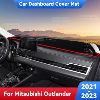 For Mitsubishi Outlander 2023 2022 Car Dashboard Cover Mat Artificial leather Avoid light Sun Shade Carpets Anti-UV Accessories