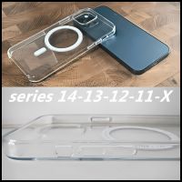 เคสโทรศัพท์แบบใสสำหรับ Case For iphone 12 Pro Max 13 mini 11 ProMax 14Plus XR X XS MAX, Wireless Charging Mag-Safe Case Cover