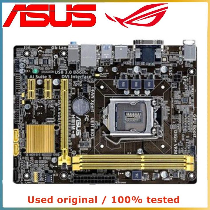 สำหรับ ASUS H81M-E แผงวงจรคอมพิวเตอร์ LGA 1150 DDR3 16กรัมสำหรับ Intel H81เดสก์ท็อปเมนบอร์ด SATA III PCI-E 3.0 X16