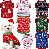 ZZOOI Christmas Dog Clothes Pet Clothing For Small Medium Dogs New Year Puppy Vest Shirt Christmas Chihuahua Poodle Teddy Dog Outfit