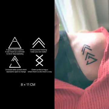 Buy Double Triangle - Temporary tattoo (Set of 2) Online at  desertcartBolivia