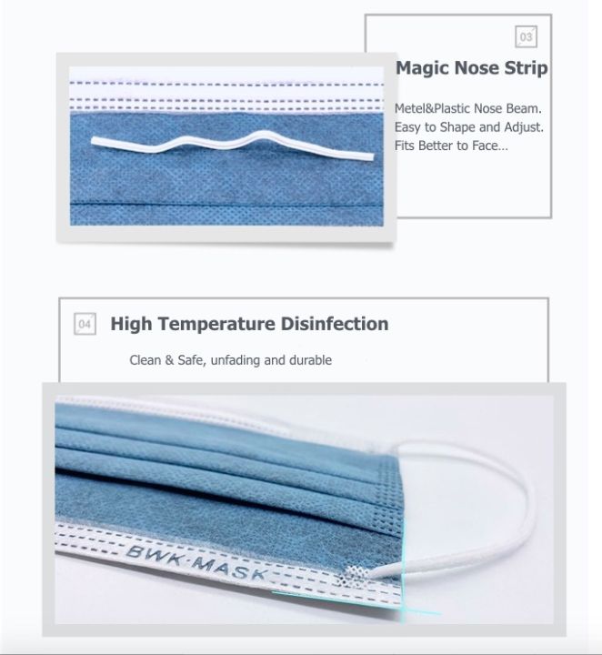 bwk-ถ่านกัมมันต์-ผ้าปิด-จมูก-หนา-4ชั้น-แพ็ค-50ชิ้น-ถ่านกัมมันต์-ผ้าปิด-จมูก-หนา-แบบยางยืดคล้องห-50pcs-disposable-4-layers-carbon-meltblown-filtered-waterproof-thick-face-mask
