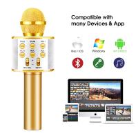 Bluetooth-compatible Wireless Microphone WS858 Handheld Karaoke Mic USB KTV Player Speaker Record Music Microphones