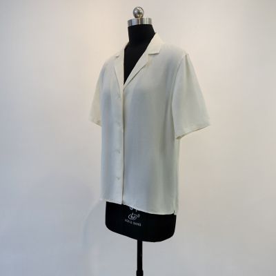 Summer wear the new French linen cotton shirt collar cardigan 02205 t105 single-breasted loose blouse