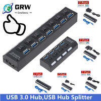 USB 3.0 Hub USB Hub 3.0 Multi USB Splitter 3 Hab Use Power Adapter 47 Port Multiple Expander 2.0 USB3 Hub with Switch for PC