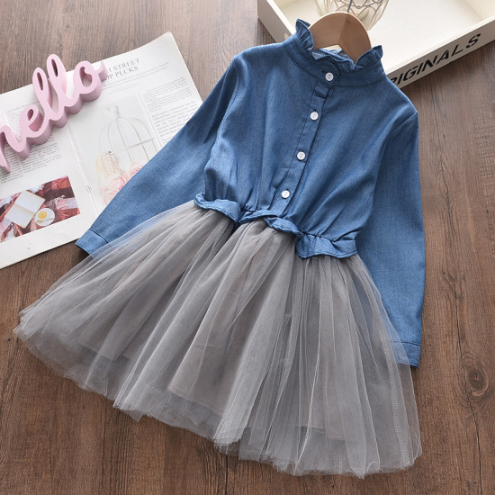 Bear leader kids girls dresses 2019 mới mùa thu thời trang công chúa quần - ảnh sản phẩm 1