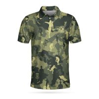 NO CUSTOMCamouflage Summer Texture Disc Golf Polo Shirt Unisex Short Sleeve Polo Shirt