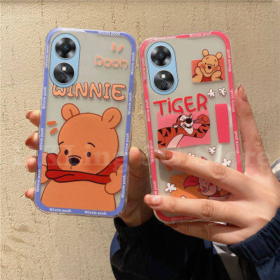 เคสใส่โทรศัพท์ OPPO A78 5G เคสมือถือซิลิโคนนิ่มลายการ์ตูนหมีหมูน่ารักเคสด้านหลัง2023 A78ใส