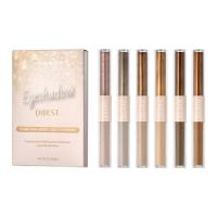 Double Eyeshadow 6pcs Double Head Gel Eyeshadow Liquid High-pigmented Shimmer Quick Drying Crystals Glitter Eyeshadow Brilliant Gel Shadow Eye Primer Base Makeup well-suited