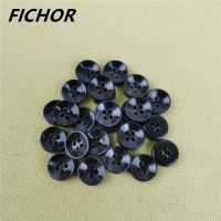 30/50pcs 10mm 4 Holes Black Luxury Clothing Buttons Round Solid Color Buttons for Clothes Shirt DIY Bottons Apparrel Accessories