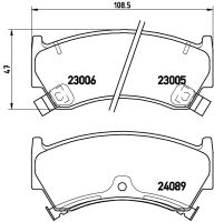 ผ้าดิสเบรคหน้า NISSAN SUNNY SENTRA B14 1995-2000 PRESEA R11 1995- WINGROAD Y10 1996- NTN