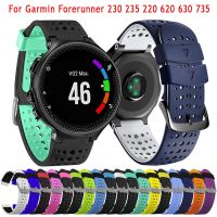 (CALGY Phone protection)สายนาฬิกาสำหรับผู้เบิกทาง Garmin 235 230 620 630 735XT 235Lite สายนาฬิกาข้อมือ Smartwatch วงซิลิโคนสร้อยข้อมือระบายอากาศ