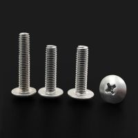 30pcs M3 aluminum alloy Phillips big flat head screws cross TM mushroom headed screw mechanical teeth bolt 4mm-12mm length Nails Screws  Fasteners