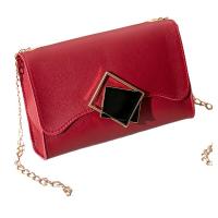 Fashion Square Buckle Ladies Shoulder Bag Chain Buckle Messenger Bag PU Leather Small Square Bag Handbag