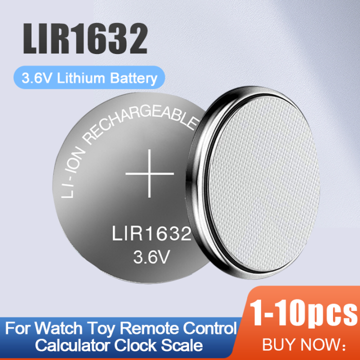 10PCS/LOT CR1632 1632 Button Cell Battery lithium battery for car remote  control