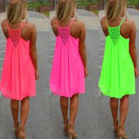 【CC】2016 Summer Fshion  2016 Hot New Sexy Womens Summer Casual Sleeveless Strap Backless Beach Dress for Evening Party