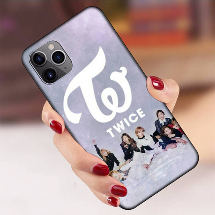 casing-หรับ-iphone-11-12-mini-x-xs-xr-pro-max-6-6s-7-8-6-7-8-plus-5-5s-se-2020-twice-girl-band-k-pop-pattern-phone-เคสโทรศัพท์-อ่อนนุ่ม-tpu-black-ปก