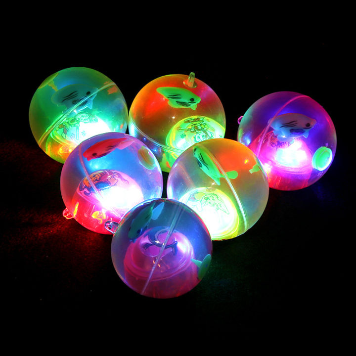 ของเล่นเด็ก-lyzrc-ลูกบอลยางยืดหยุ่นเงาลูกบอลคริสตัลสีสันบอลกระโดดเงา