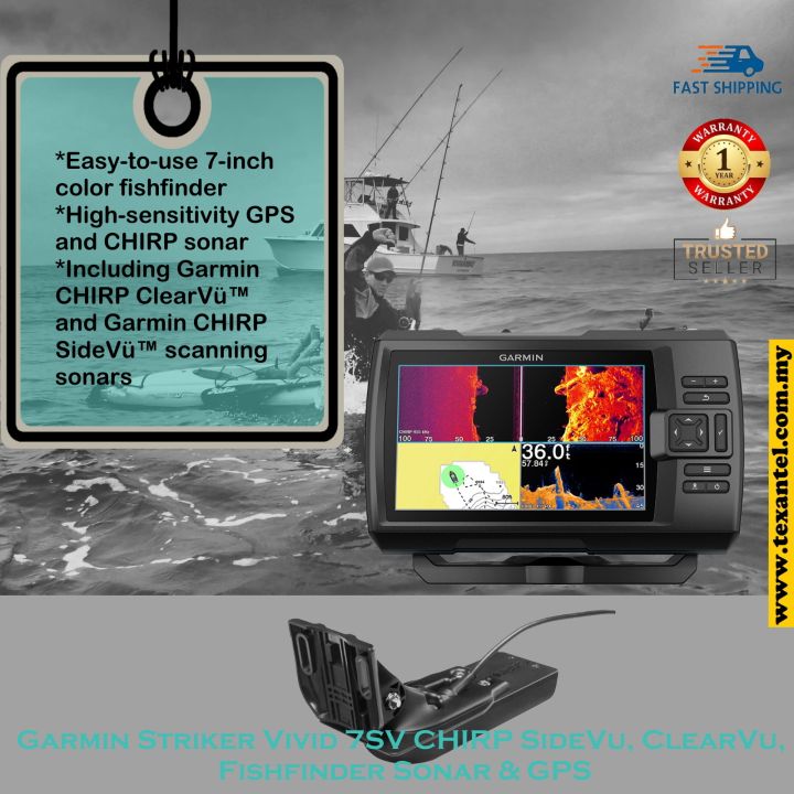 Striker Vivid 7SV CHIRP SideVu, Fishfinder Sonar & GPS | Lazada