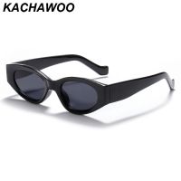 {Paopao glasses}Kachawoo สแควร์แว่นกันแดดหญิงสีเบจสีดำสีเขียวย้อนยุคอาทิตย์แว่นตาแมวตากรอบสุภาพสตรีฤดูหนาวพรรคตกแต่ง Uv400