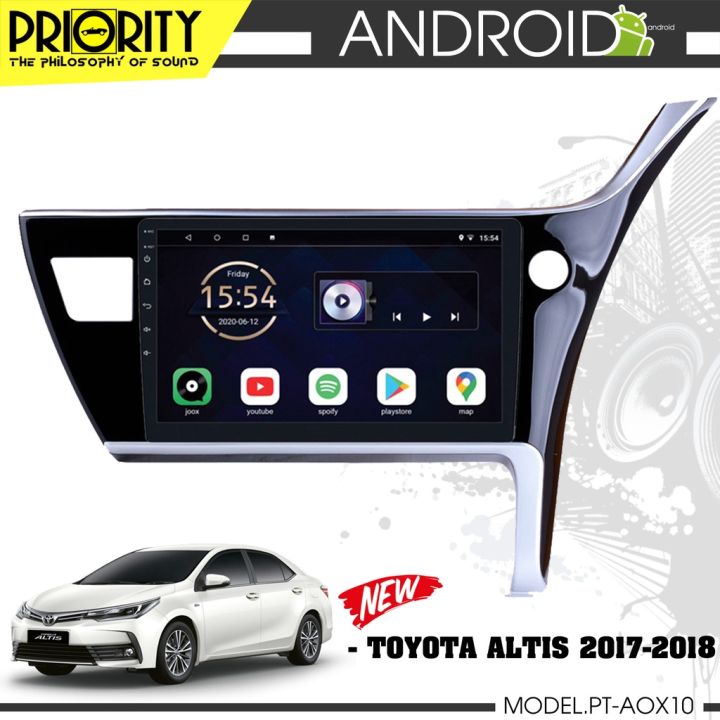 priority-pt-aox10-จอแอนดรอย10นิ้ว-ตรงรุ่นรถ-เชื่อมต่อwifi-ไมค์แยก-2-32-4core-revo-jazz-camry-city-vios-yaris-civic-altis