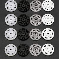 50set 7-21mm Black/White/Clear Plastic Round Snap Buttons Baby Doll Clothes Fasteners DIY Sewing Crafts Scrapbooking Accessories Haberdashery