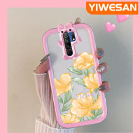 YIWESAN เคสสำหรับ Xiaomi MI Redmi 9 Prime Poco เคส M2ลายการ์ตูนดอกทิวลิปเคสมือถือโปร่งใสกันกระแทกนิ่มเลนส์กล้องถ่ายรูปปลอกซิลิโคนใส