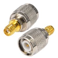 2 Pieces TNC to SMA adapter TNC Male to sma Female Converter RF Straight Coaxial Cable Connector