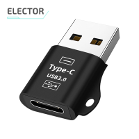 Elector 3.0 USB ขนาดเล็กแบบพกพาเป็นอะแดปเตอร์ Type-C ตัวผู้เป็นตัวเมีย USB C อุปกรณ์ชาร์จโทรศัพท์